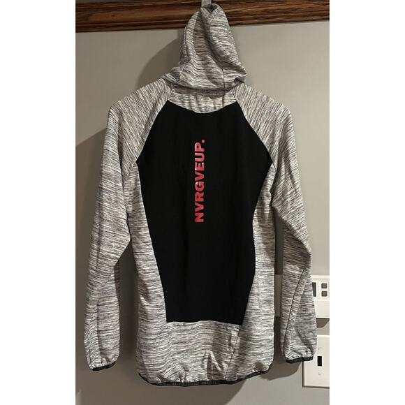 Gymshark Jacket Hoodie Zip Up Raglan Colorblock Athletic Pump Cover Womens XL - Picture 2 of 8